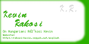 kevin rakosi business card